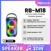 REMAX RB-M18 Yummer Series 20W Portable Wireless Bluetooth Speaker - Black