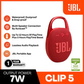 JBL - Clip 5 Portable Bluetooth Speaker - Red
