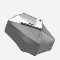 AirPods 1st / 2nd >> AULUMU A09 AirPods Pro Series Geometric Case (Lock & Lanyard) Grey