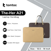 Tomtoc - TheHer-A21 Laptop Handbag ( 13.5 - 14 Inch ) - Cookie
