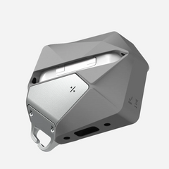 AirPods 1st / 2nd >> AULUMU A09 AirPods Pro Series Geometric Case (Lock & Lanyard) Grey