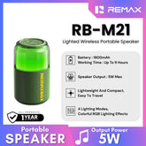 REMAX - RB-M21 Lighted Wireless Portable Speaker (5W) - Green