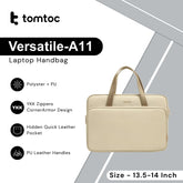 Tomtoc - Versatile-A11 Laptop Handbag ( 13.5 -14 Inch ) - Khaki