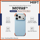 MOFT - MOVAS™ Color-Blocking Snap Phone Case For iPhone 17 Pro Max - Soothing Mist + Sunrise