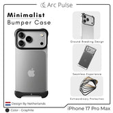 Arc Pulse - Minimalist Bumper Case For iPhone 17 Pro Max - Graphite
