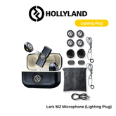 Hollyland - Lark M2 with Lighting Plug Wireless Lavalier Microphone with LightningPlug (Duo,Shine Charcoal)