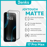 BENKS - JoyTouch Matte Screen Protector - IPhone 17 Pro Max ( Black )