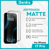 BENKS - JoyTouch Matte Screen Protector - IPhone 17 Pro ( Black )