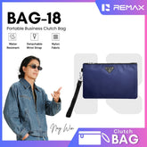 REMAX - BAG-18 Portable Business Clutch Bag - Blue