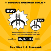 (Buy 1 Get 1) Baseus Explorer Series Auto Power-Off Type-C to iPhone 20W Fast Charging Data Cable (2M) - Black