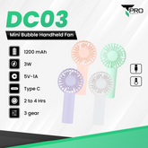 YW-DC03 Mini Bubble Handheld Fan (3W) - Purple