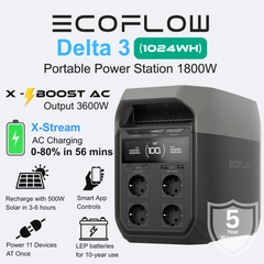 ECOFLOW DELTA 3 1800W(1024WH) Portable Power Station - VSK