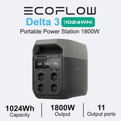 ECOFLOW DELTA 3 1800W(1024WH) Portable Power Station -GNE