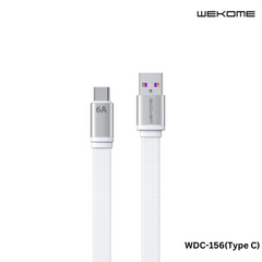 WK WDC-156 KINGKONG SERIES 2 6A SUPER FAST CHARGING DATA CABLE (1.5M)(6A), Type C Cable -White