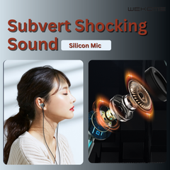 WK YA05 3.5MM SHQ SERIES HI-FI AUDIO WIRED EARPHONE (1.2M), HI-Fi Audio Earphone, Quality Wired Earphone-Tarnish