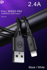 WK WDC-092I IPH FULL SPEED PRO DATA CABLE FOR LIGHTING 2.4A (1M) - White