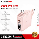 GADGET MAX GB23 AIO Pro Series 15000mAh All-in-One PD+QC Fast Charging Power Bank(PD 20W+QC 22.5W) - Pink