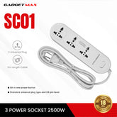 GADGET MAX - GMSC01 Colorful Series 3 Ports (US) (110-220V) (50/60Hz) (10A)