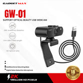 Gadget Max GW-01 Support Optical Beauty DI06 USB Web 2K Full HD Computer Camera