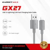 GADGET MAX - GX27 TPE Series USB To Lightning Data Cable ( 2.4A ) - Grey