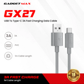 GADGET MAX - GX27 TPE Series USB To Type-C Data Cable ( 3A ) - Grey