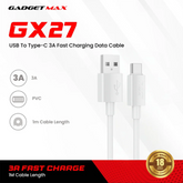 GADGET MAX - GX27 TPE Series USB To Type-C Data Cable ( 3A ) - White
