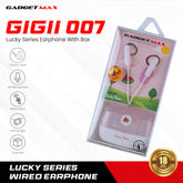 GADGET MAX - GIGII-007 3.5mm Lucky Series Wired Earphone - Pink