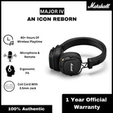 Marshall Major 4 On-Ear Bluetooth Headphone