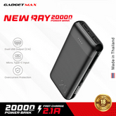 GADGET MAX New Ray Series 20000mAh Power Bank(2.1A) - Black