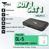 T PRO TP-MNUPS 5 20000MAH 18W MULTIFUNCTION NETWORK DC UPS