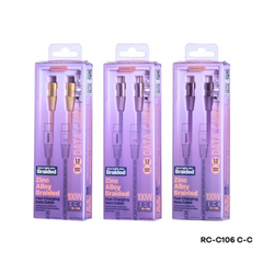 REMAX RC-C106 C-C Infinity Series 100W ZINC Alloy Braided Fast Charging Data Cable (Copy)