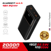 GADGET MAX RAY PD Series 20000mAh PD+QC Fast Charging Power Bank(PD 20W+QC 22.5W) - Black