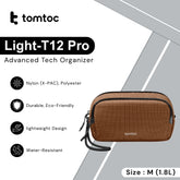 Tomtoc - Light-T12 Pro Advanced Tech Organizer ( M / 1.8L ) - Brown