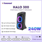 TRONSMART - HALO 300 Portable Party Speaker (240W) - Black