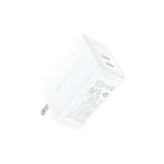 ACEFAST A31 PD 50W GAN (USB-C+USB-C) DUAL PORT CHARGER - WHITE