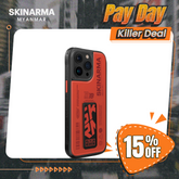 Skinarma iPhone 15 Pro 6.1" Spunk (Mag-Charge + Grip-Stand) Case (Orange)