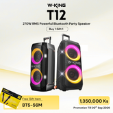 W-KING - T12 270W RMS With Subwoofer Bass Powerful Bluetooth Party Speaker