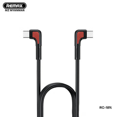 REMAX RC-181T ZENAX SERIES 65W PD FAST-CHARGING DATA CABLE TYPE-C TO TYPE-C (1M), 65W Cable, Fast Charging Cable, PD Cable, Data Cable, Type-C to Type-C Cable