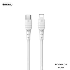 REMAX RC-068I C-L ZERON SERIES 20W PD FAST-CHARGING DATA CABLE TYPE-C TO LIGHTNING (1M), Type-C to Lighting Cable, iPhone Cable, Data Cable, PD Cable, Fast Charging Cable for iPhone