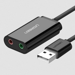 UGREEN - US205 USB 2.0 External Sound Adapter - BLACK
