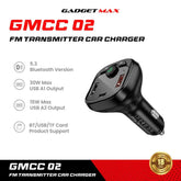GADGET MAX - GMCC-02 45W FM Transmitter Car Charger - Black
