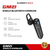 GADGET MAX - GM21 Single Bluetooth Headset - Black