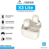 Edifier X3 Lite True Wireless Earbuds (ENC) - Ivory
