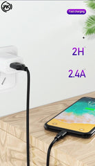 WK WDC-092I IPH FULL SPEED PRO DATA CABLE FOR LIGHTING 2.4A (1M) - Black