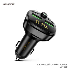 WK JUE WIRELESS WP-C26 CAR MP3 PLAYER ,Car Charger , Car Charger Adapter , cell phone car charger , USB Car Charger , Fast Car Charger , Car charger for Micro , iPhone , Type C , Lightning , Android Car Charger , Cigarette Lighter iPhone Car Charger