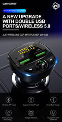 WK JUE WIRELESS WP-C26 CAR MP3 PLAYER ,Car Charger , Car Charger Adapter , cell phone car charger , USB Car Charger , Fast Car Charger , Car charger for Micro , iPhone , Type C , Lightning , Android Car Charger , Cigarette Lighter iPhone Car Charger