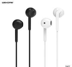 WK YA07 3.5MM SHQ SERIES HI-FI AUDIO WIRED EARPHONE (1.2M) - Black