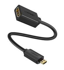 Ugreen Micro HDMI Male to HDMI Female Adapter Cable (4K@60Hz) (22cm)
