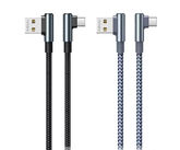 REMAX RC-C002 A-C RANGER 2 SERIES 2.4A 90 ELBOW BRAIDED ALUMINUM GAMING DATA CABLE FOR TYPE-C(1M), Type-C Cable, Data Cable, Charging Cable, Android Cable