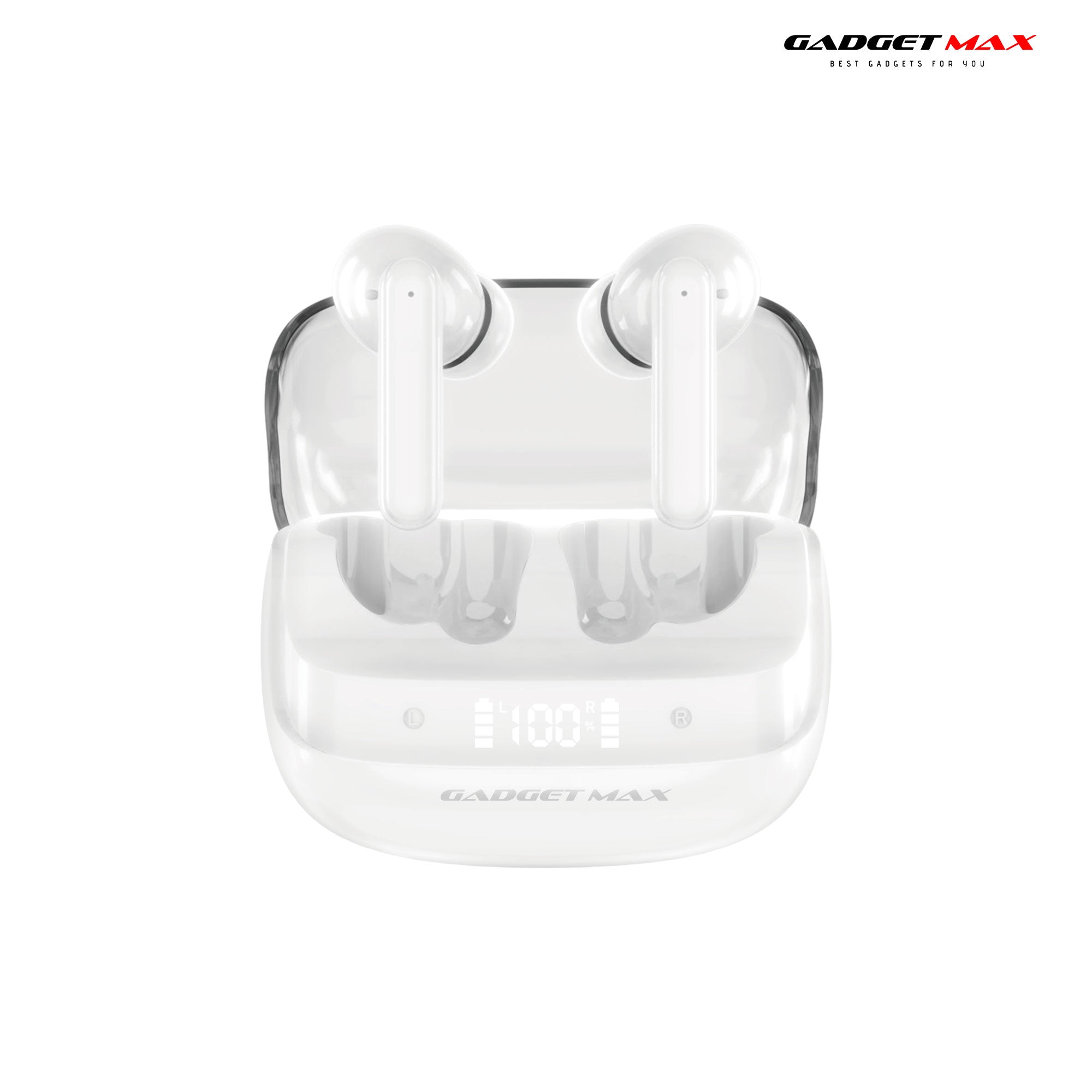 GADGET MAX GM24 WIRELESS ACTIVE NOISE CANCELLATION TWS EARBUDS ANC ENC White